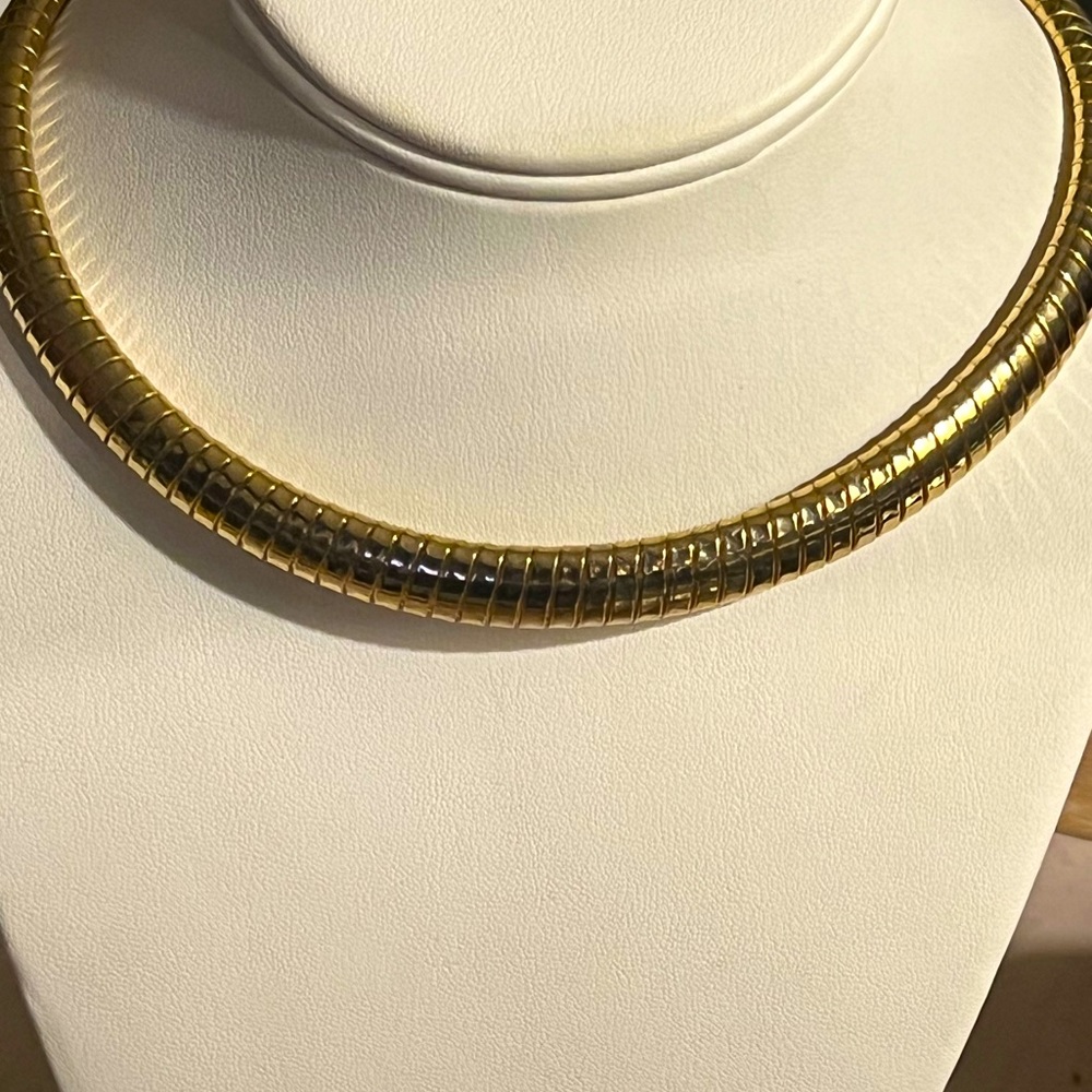 Vintage Gold electroplated Omega necklace